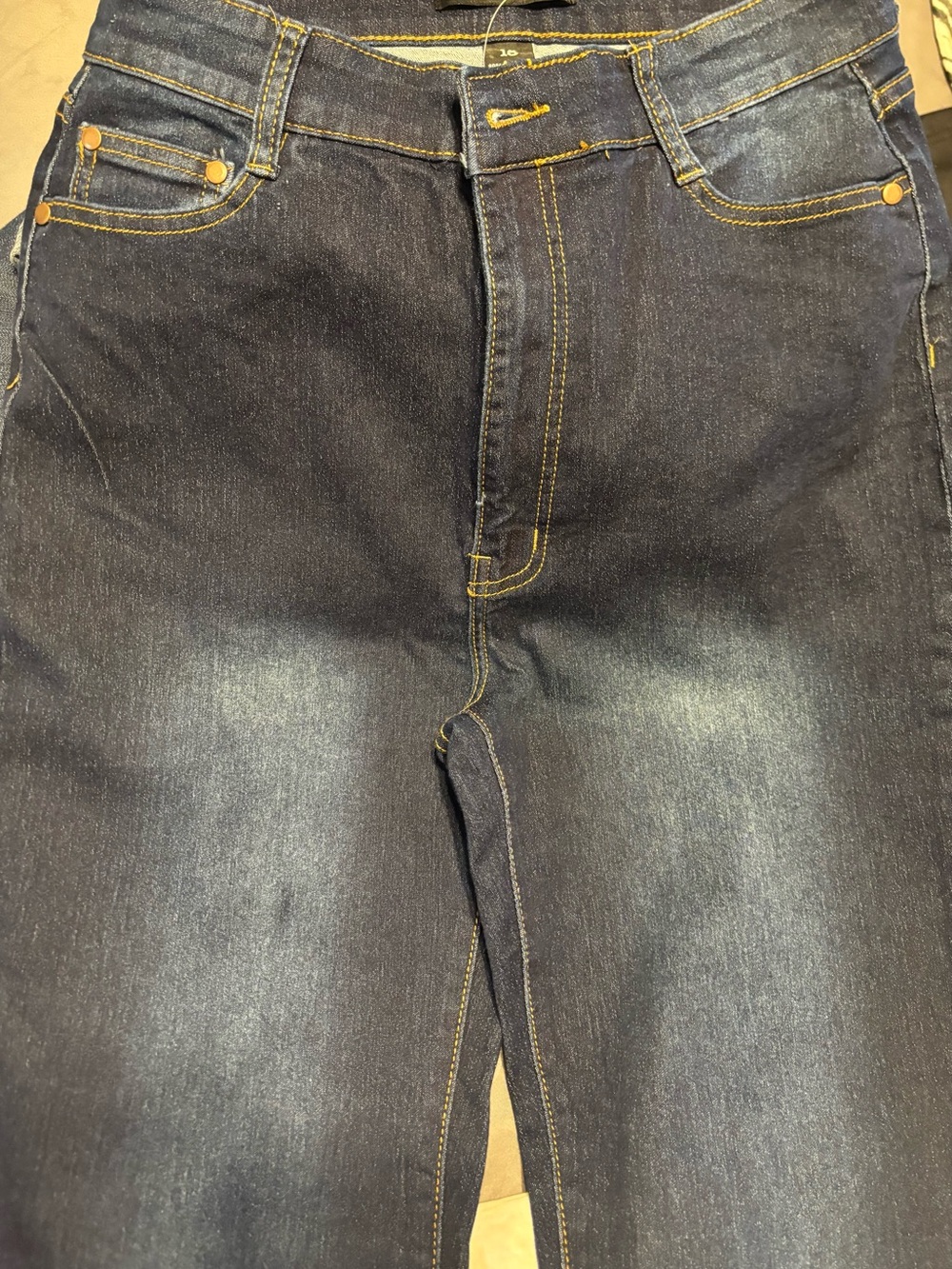 Fashion Nova Women’s Dark Blue Slim Straight Jeans